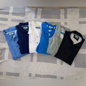 👕 Bundle of 6 Magellan 3XL Mens Fishing shirts (1LS/5SS) blue/white/green/black